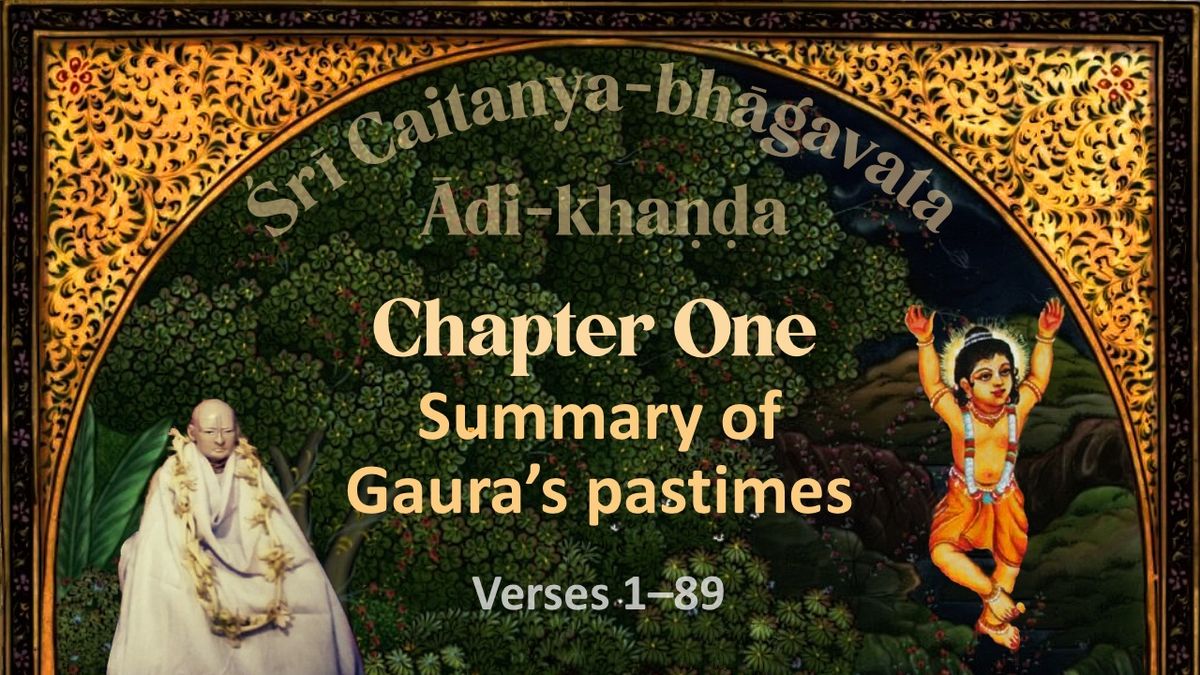 Weekly Caitanya-bhāgavata reading premieres in ONE HOUR! ⏳